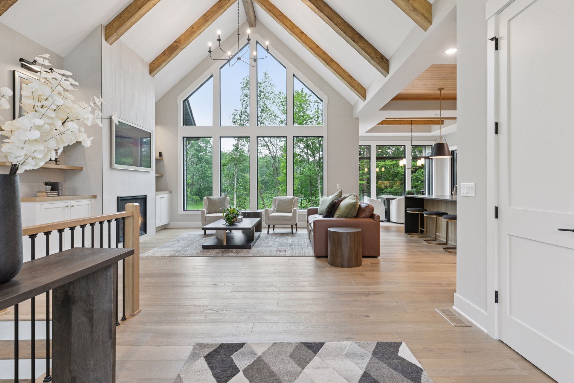 Vaulted beamed ceilings